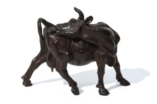 Joe Fafard's bronze sculptures of farm animals, cows, bulls and horses as well as his human subjects are imbued with humour and insight.