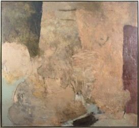 Textured layers of moss green, pale sienna and umber comprise an elegant palimsest in this masterful composition by John Fox.