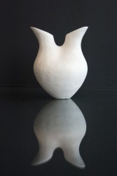 This small porcelain vessel is based on traditional wedding vase.