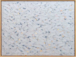 In this abstract painting, Canadian artist Noreen Taylor has captured the colour of a slate gray sky signalling an approaching storm.