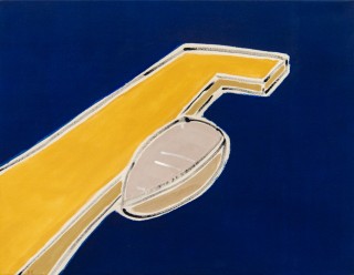 As part of an iconic series inspired by summers at the lake, Pat Service re-imagines the classic form of a rowboat.