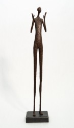 This elegant bronze-coloured figure was sculpted by Quebec artist Paul Duval.